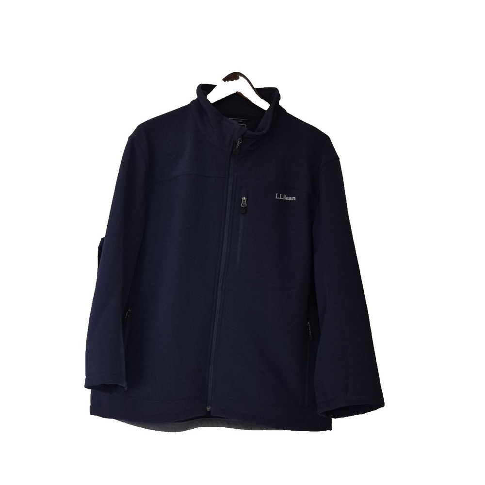 LL Bean Jacket Mens‎ XL Blue Pathfinder Softshell Fleece Lined 258211